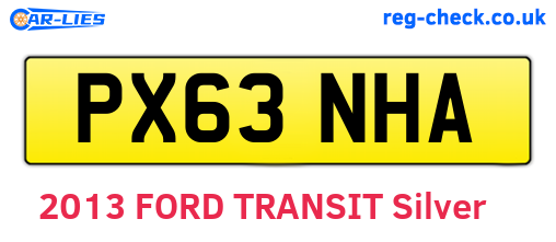 PX63NHA are the vehicle registration plates.
