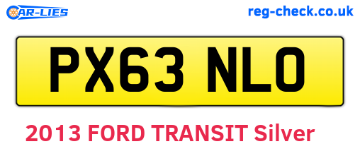PX63NLO are the vehicle registration plates.