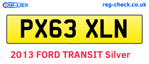 PX63XLN are the vehicle registration plates.