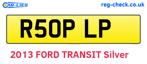 R50PLP are the vehicle registration plates.