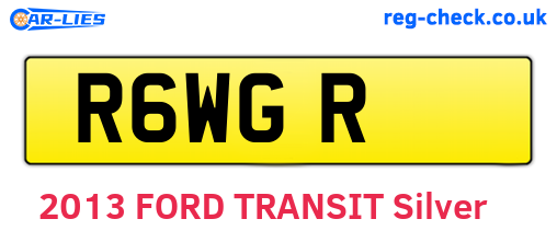 R6WGR are the vehicle registration plates.
