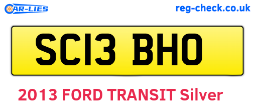 SC13BHO are the vehicle registration plates.