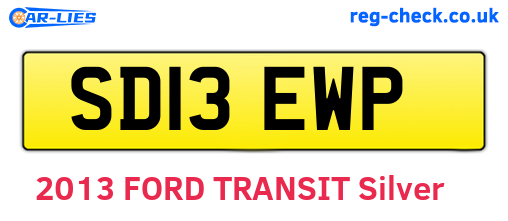 SD13EWP are the vehicle registration plates.