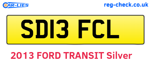 SD13FCL are the vehicle registration plates.