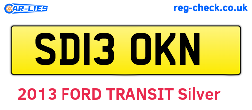 SD13OKN are the vehicle registration plates.