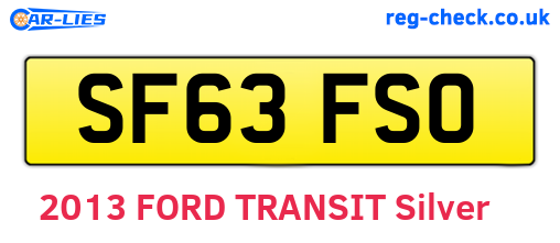SF63FSO are the vehicle registration plates.