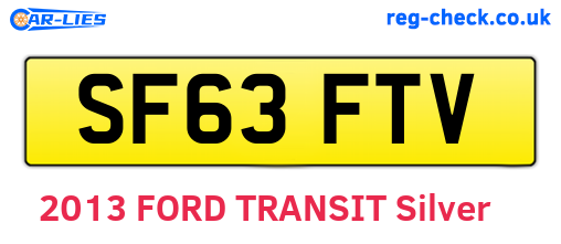 SF63FTV are the vehicle registration plates.
