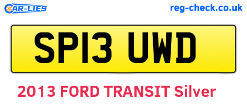 SP13UWD are the vehicle registration plates.