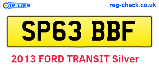 SP63BBF are the vehicle registration plates.