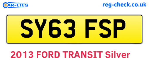 SY63FSP are the vehicle registration plates.