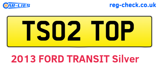 TS02TOP are the vehicle registration plates.