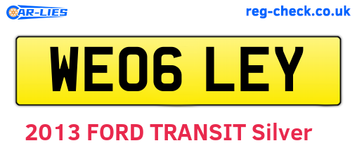 WE06LEY are the vehicle registration plates.