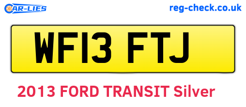 WF13FTJ are the vehicle registration plates.