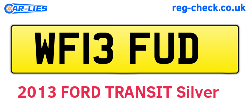 WF13FUD are the vehicle registration plates.