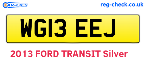 WG13EEJ are the vehicle registration plates.