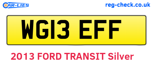 WG13EFF are the vehicle registration plates.