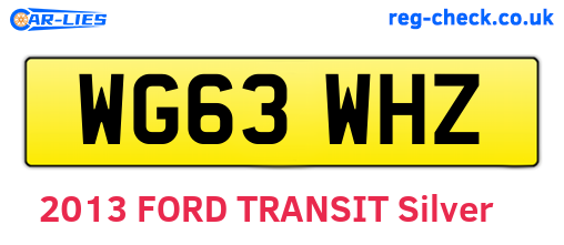 WG63WHZ are the vehicle registration plates.