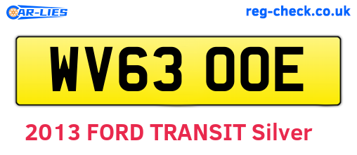 WV63OOE are the vehicle registration plates.