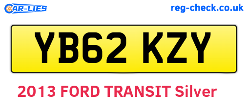 YB62KZY are the vehicle registration plates.