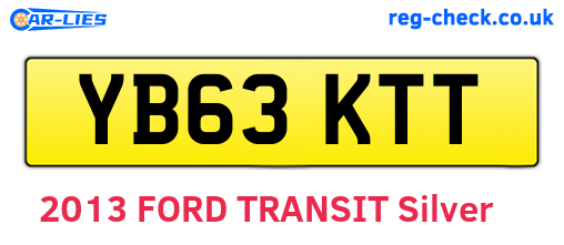 YB63KTT are the vehicle registration plates.