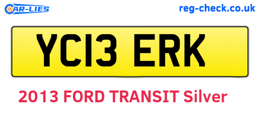 YC13ERK are the vehicle registration plates.