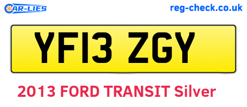 YF13ZGY are the vehicle registration plates.