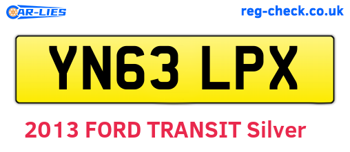 YN63LPX are the vehicle registration plates.