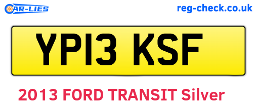 YP13KSF are the vehicle registration plates.