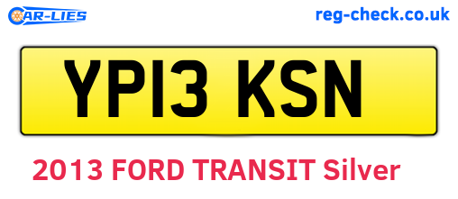 YP13KSN are the vehicle registration plates.