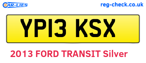 YP13KSX are the vehicle registration plates.