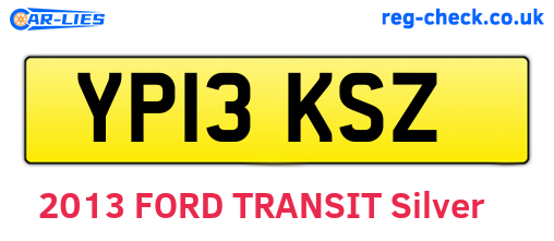 YP13KSZ are the vehicle registration plates.