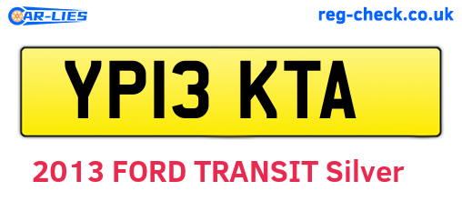 YP13KTA are the vehicle registration plates.