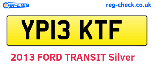 YP13KTF are the vehicle registration plates.