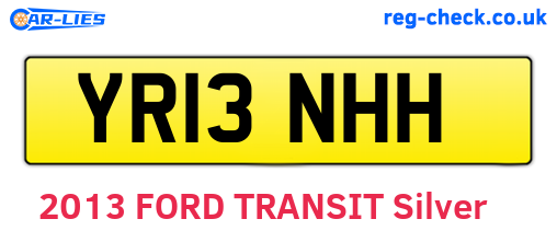 YR13NHH are the vehicle registration plates.