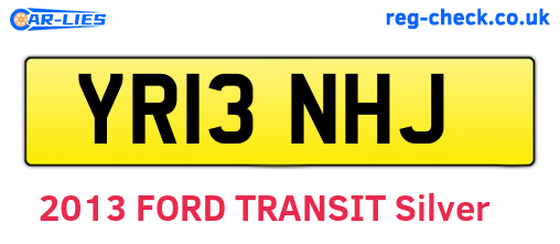 YR13NHJ are the vehicle registration plates.