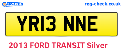 YR13NNE are the vehicle registration plates.