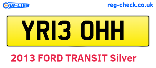 YR13OHH are the vehicle registration plates.