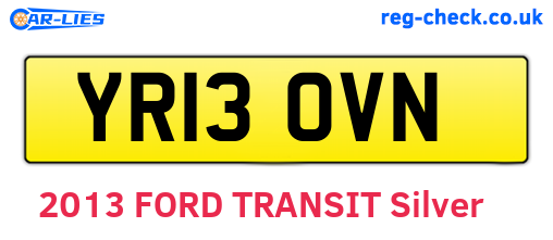 YR13OVN are the vehicle registration plates.