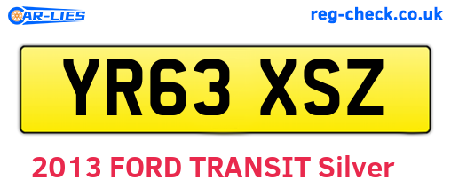 YR63XSZ are the vehicle registration plates.