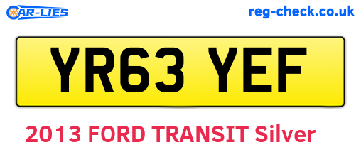 YR63YEF are the vehicle registration plates.