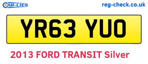 YR63YUO are the vehicle registration plates.