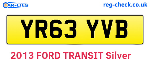 YR63YVB are the vehicle registration plates.