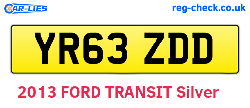 YR63ZDD are the vehicle registration plates.