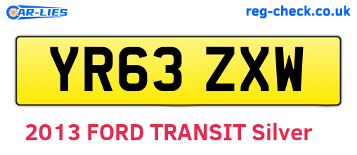 YR63ZXW are the vehicle registration plates.