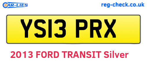YS13PRX are the vehicle registration plates.