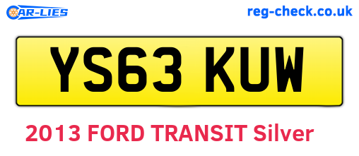 YS63KUW are the vehicle registration plates.