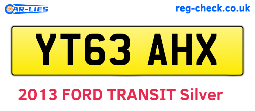 YT63AHX are the vehicle registration plates.