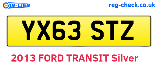 YX63STZ are the vehicle registration plates.