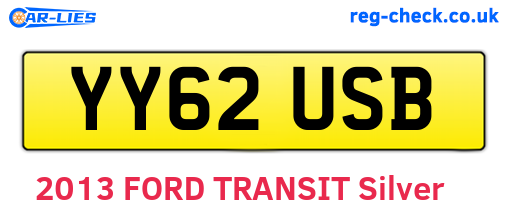 YY62USB are the vehicle registration plates.