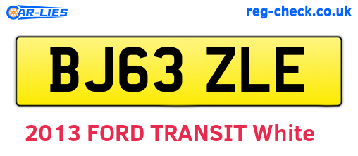 BJ63ZLE are the vehicle registration plates.